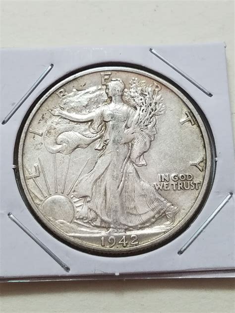 1942 D Walking Liberty Silver Half Dollar - For Sale, Buy Now Online ...