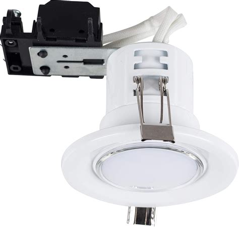 Buy Pack of 10 - MiniSun Modern Fire Rated Gloss White GU10 Recessed ...
