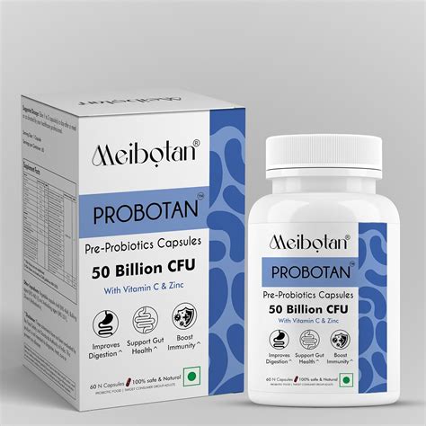 Meibotan Probiotics Supplement 50 Billion for Women & Men – 60 Veg ...