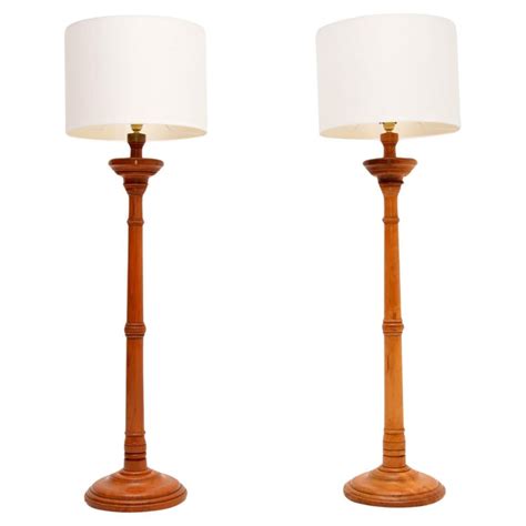 Pair of Antique Victorian Style Giltwood Floor Lamps For Sale at ...