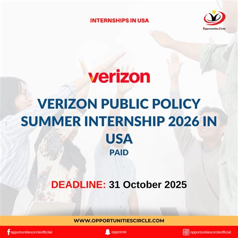 Verizon Public Policy Summer Internship 2026 in USA - Opportunities Circle