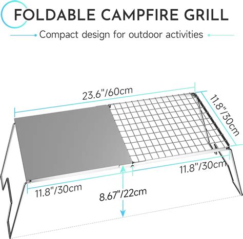 Jkxoo 24'' Folding Campfire Grill Grate, Heavy Duty India | Ubuy