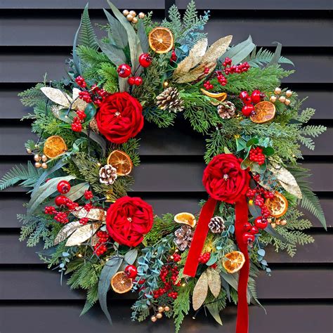 Pre-lit Christmas Wreath with Lights,24 Inch Outdoor Christmas Wreaths ...