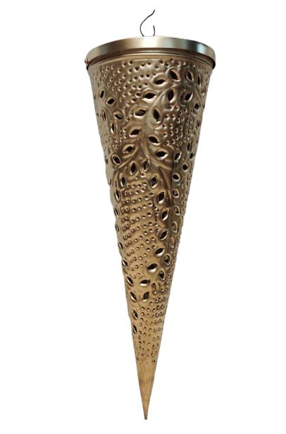 Gold Metal Cone Hanging For Decor — Bharat Wholesales