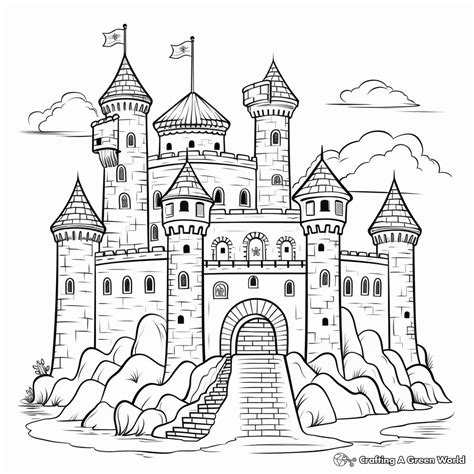 Castle Coloring Pages For Adults
