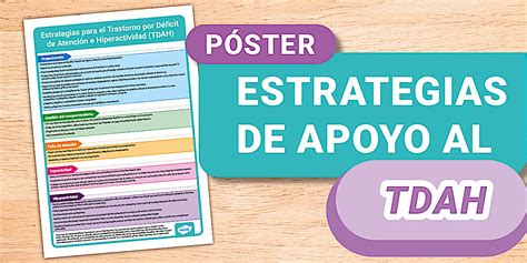 Póster: Estrategias de apoyo al TDAH