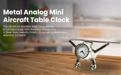 Celebr8 Airplane Miniature Desk Clock | Customised Analog Table Clock ...