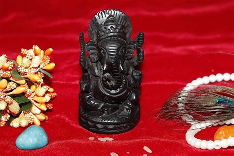 Buy Top Trends® Good Luck Ebony Wood Karungali Kattai Lord Ganesha ...