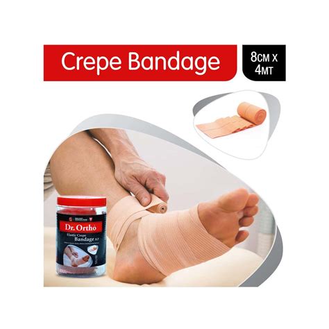 Buy DR ORTHO ELASTIC CREPE BANDAGE 8CM X 4MTR Online & Get Upto 60% OFF ...