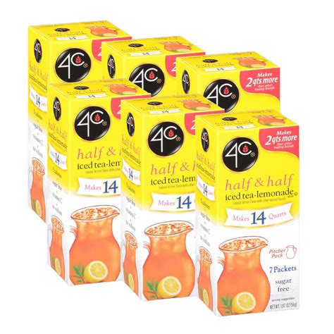4C Sugar Free Drink Mix Pitcher Pack (7 Packets) Flavor: Half & Half ...