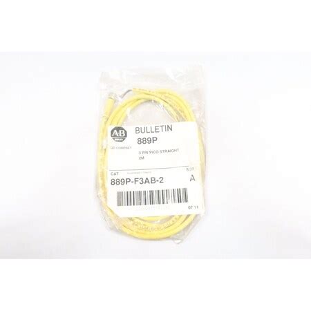 Allen Bradley 3Pin Pico Straight Qd 2M Cordset Cable 889P-F3AB-2 | Zoro