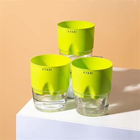 KYARI Combo of 3 Dusky Brown Self-Watering Pots for Indoor Plants, Best ...