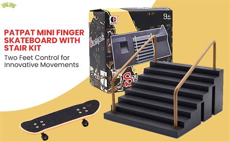 PATPAT Kid Finger Toys, Fingerboard Rail Park Stair Kit With Handrails ...