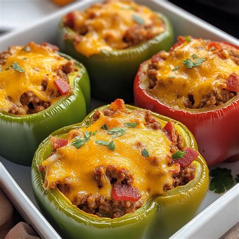 Stuffed Bell Peppers Without Rice