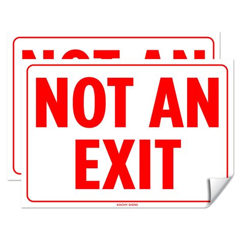 Snapklik.com : (Set Of 2) Not An Exit Sign 10" X 7" 4 Mil Vinyl ...