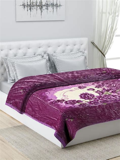 Monte Carlo Polyester 4500 Gsm Angel 1 Ply Double Bed Blanket, Purple ...