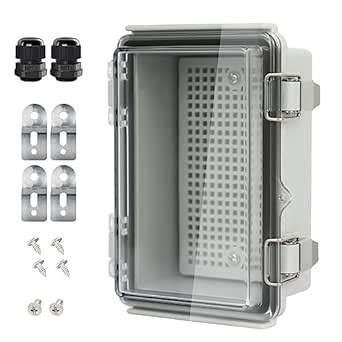 LeMotech Electrical Box, IP67 Waterproof Hinged Clear Cover Stainless ...