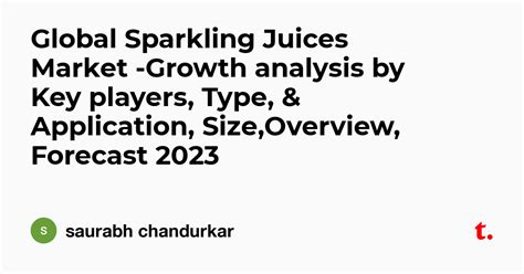 Global Sparkling Juices Market -Growth analysis by Key players, Type ...