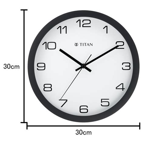 Buy Online Titan Tranquil Modern 30cm White Wall Clock with Silent ...