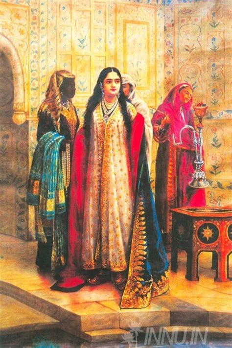 Art Prints Raja Ravi Varma The Begum's Bath People, laminated print ...