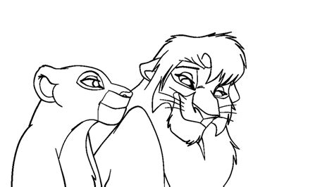 Kovu And Baby Kiara - Free Coloring Pages