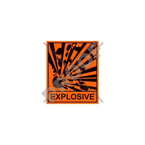 Buy EXPLOSIVE Safety Warning Sign, Explosion Danger 4 (100mm) Vinyl ...