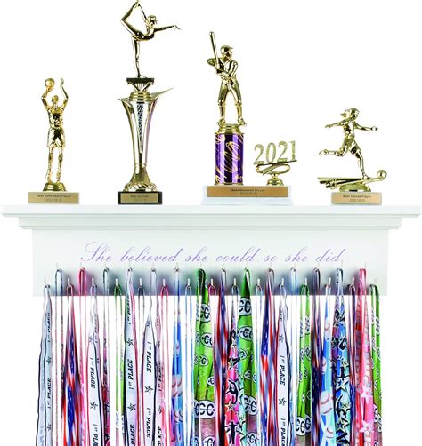 Buy Medal Hanger & Trophy Shelf & Ribbon Holder for Girls - Simple ...