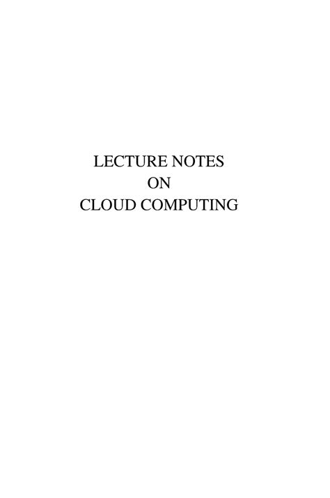 Cloud computing - Yes! - Computer Science - Studocu
