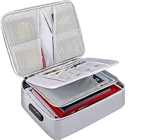 Document Storage Bag, Portable Fireproof and Waterproof Document Bag ...