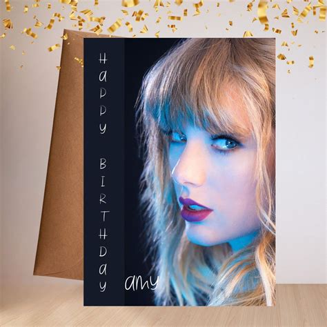 TAYLOR SWIFT - PERSONALISIED HAPPY BIRTHDAY CARD - Coor Designs
