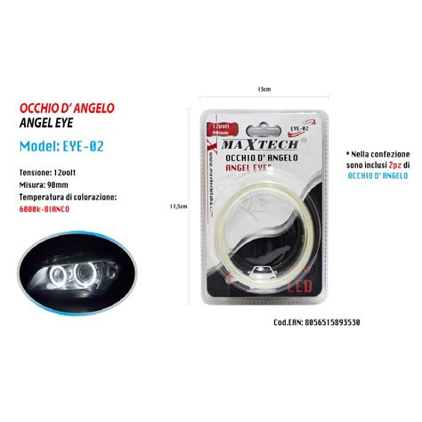 Lampada LED H4 Per Moto Con Occhi Angelo Blu - 6400LM, 6000K, DC 12V, Impermeabile IP68