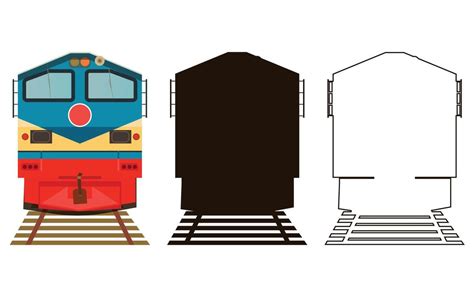Indian Local Train Side View Vector 的图像结果