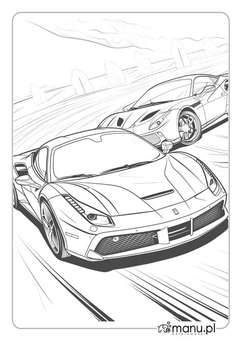 Ferrari kolorowanka do druku