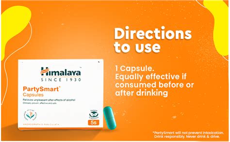 Buy Himalaya PartySmart, 25 capsules |Prevents hangover & helps support ...