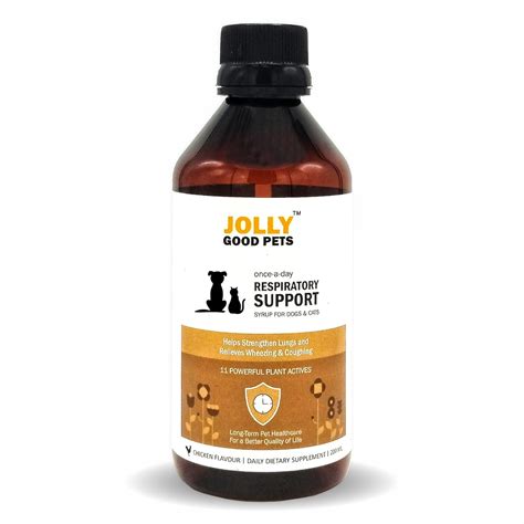 JOLLY GOOD PETS Respiratory Support Syrup Supplement (200 ml) for Dogs ...