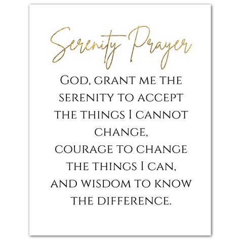 Full Serenity Prayer Poster