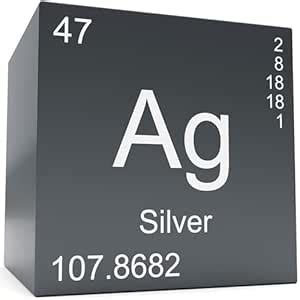 Moderock Argentum Metal Elements Periodic Table, Finished Density Cubes ...