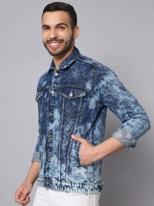 THE DRY STATE Full Sleeve Self Design Men Denim Jacket - Buy THE DRY ...