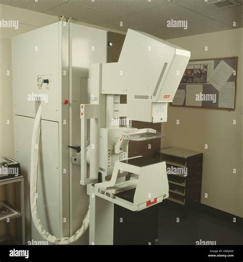 Mammography equipment installed at King's College Hospital, London. Mammography is an X-ray ...