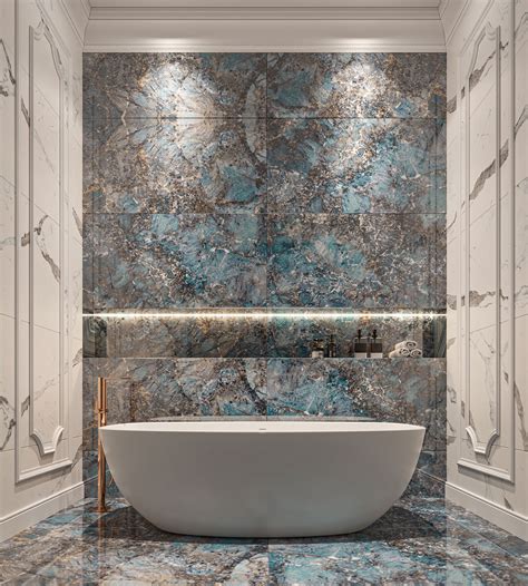 Marble Tile Bathroom Floor Camelot Honey 7.5x30cm| Limestone Effect