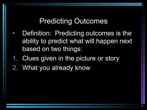 Image result for Predicting Outcomes Scenario