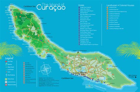 Printable Map Of Curacao