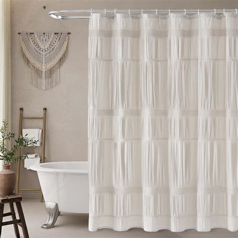 Amazon.com: Seasonwood Beige Shower Curtain Rustic Farmhouse Shower ...