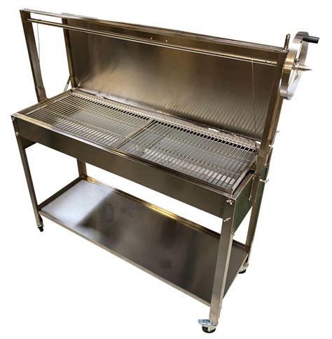 Commercial Charcoal BBQ with Height Adjustable Argentinian Grill ...