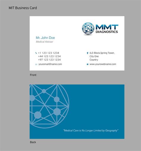 Design Business Cards for MMT Diagnostics | Freelancer