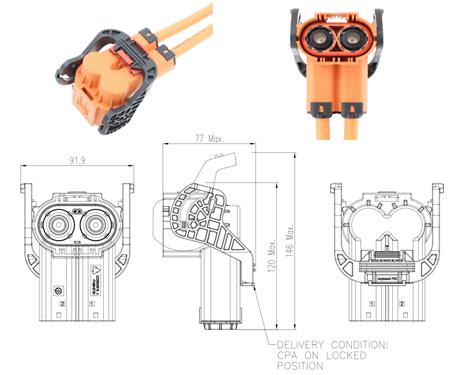 AMPHENOL HVSL PLUG – 2 WAY – EV Power WA Pty Ltd