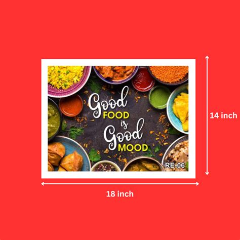 White Photo Frames With Quote on Good Food for Kitchen and Restaurant ...