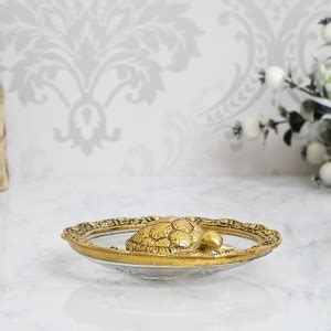 Dinine Craft Tortoise for home décor, Metal Feng Shui Tortoise On Plate ...