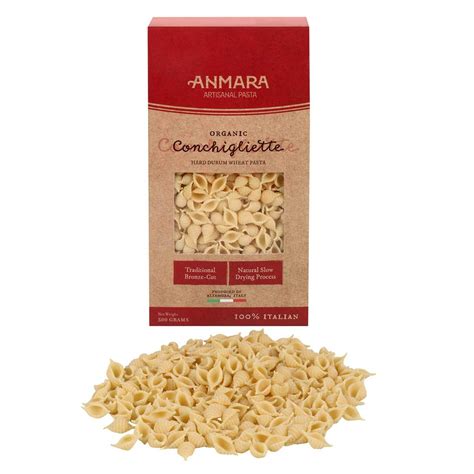 Anmara Artisanal Pasta, Organic Conchigliette, Hard Durum Wheat, 500 g ...