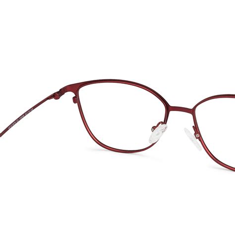 Buy Matte Maroon Black Full Rim Cat Eye Vincent Chase VC SLEEK STEEL VC ...